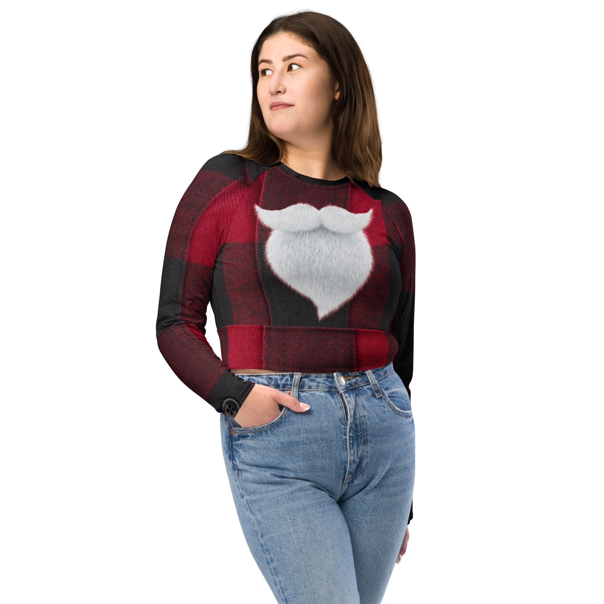 christmas-pullover-cropped-top-forthe-holidays-plaid-red-black-checks-wickedyo 4